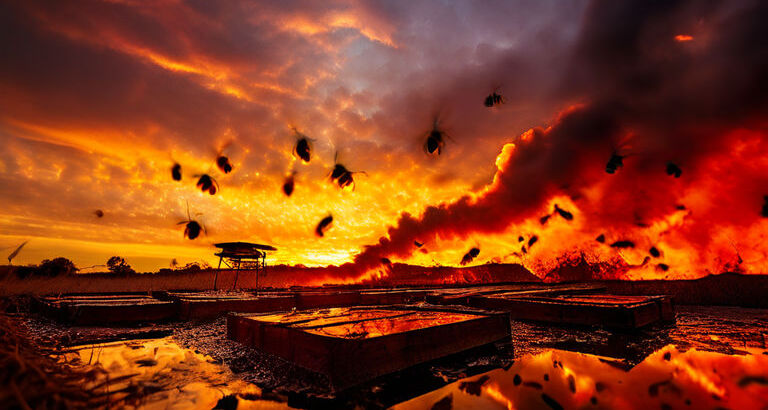 Tragedy Strikes Jammu Bee Farm: Fire Engulfs Apiary, Thousands of Bees Perish